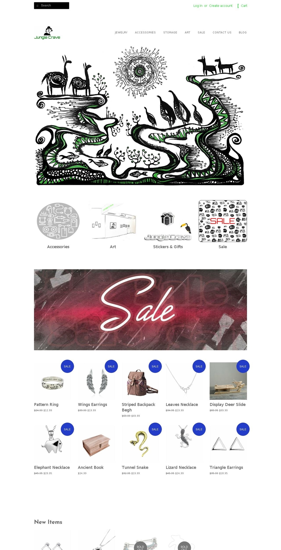 junglecrave.com shopify website screenshot