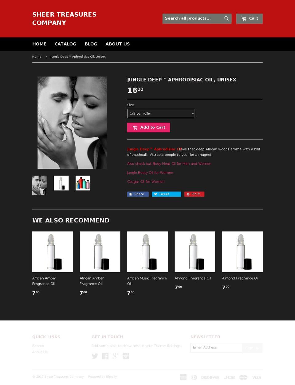 jungledeepoil.com shopify website screenshot