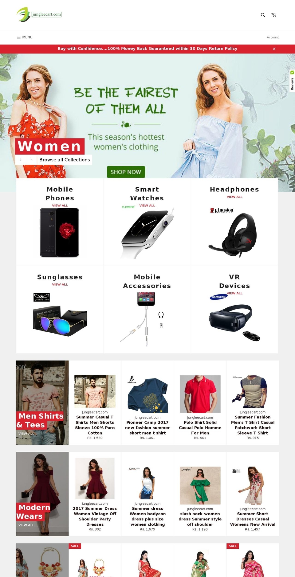 jungleecart.com shopify website screenshot