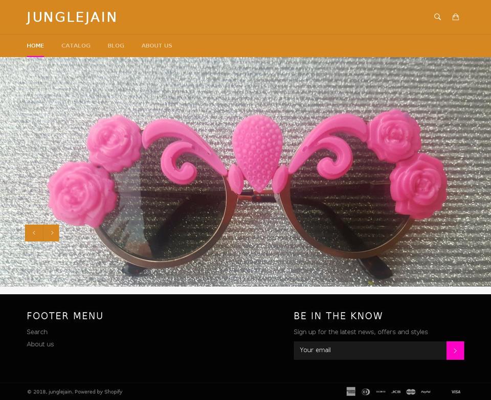 junglejain.com — Shopify storefront screenshot