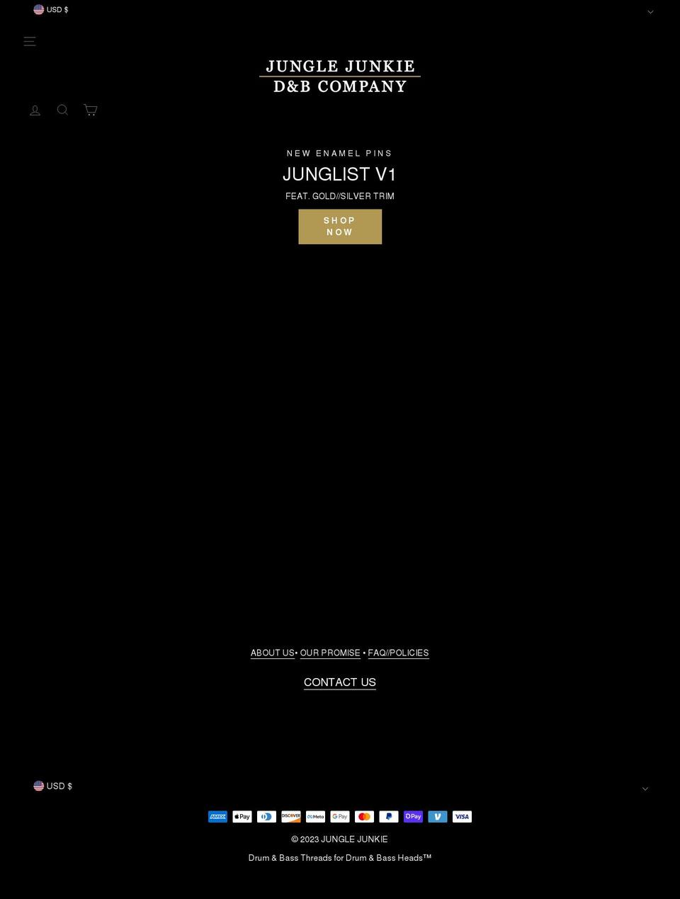 junglejunkie.net shopify website screenshot