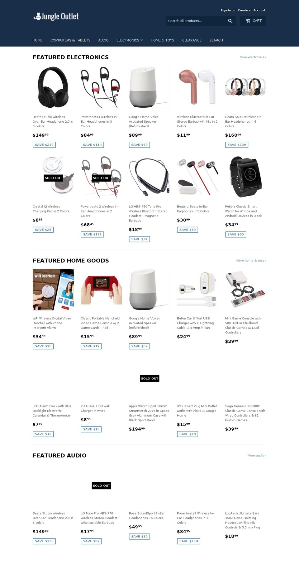 CPS Test Shopify theme site example jungleoutlet.com