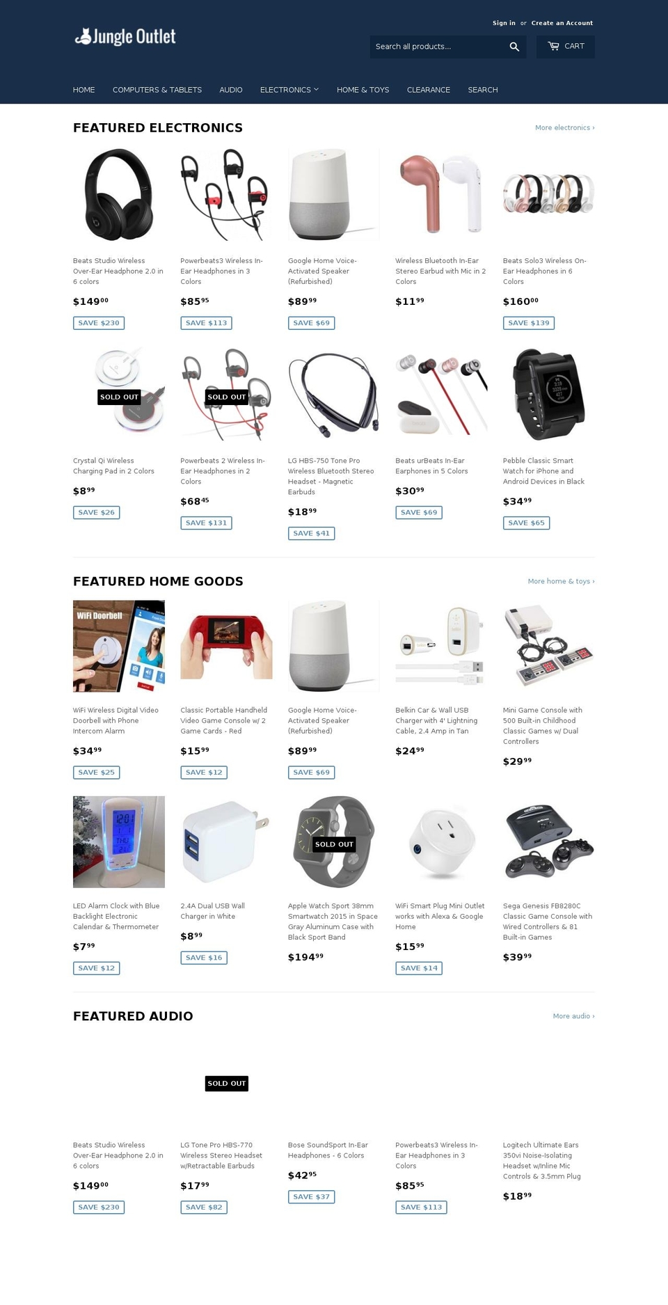 CPS Test Shopify theme site example jungleoutlet.myshopify.com
