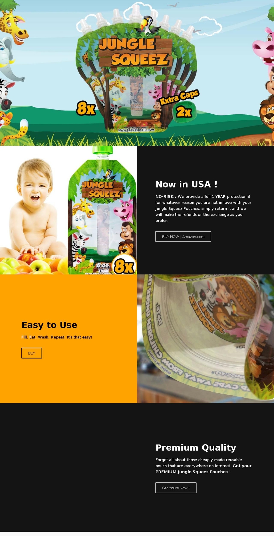 junglesqueez.com — Shopify storefront screenshot