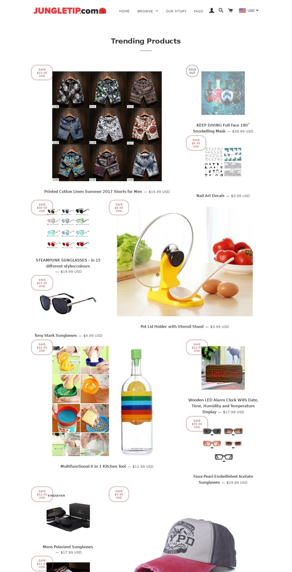 jungletip.com — Shopify storefront screenshot