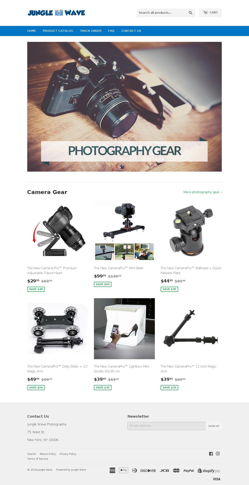 junglewave.com — Shopify storefront screenshot