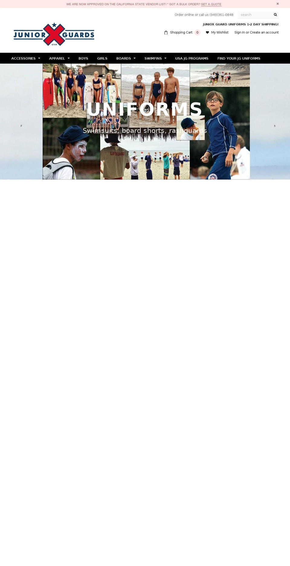 juniorguards.com — Shopify storefront screenshot