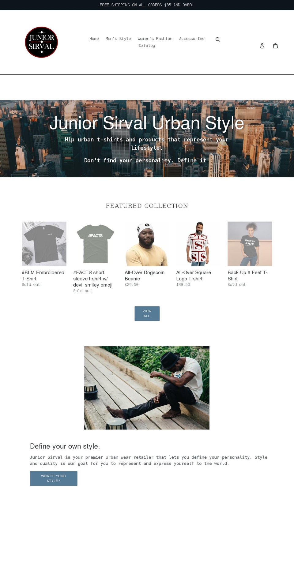 juniorsirval.com shopify website screenshot