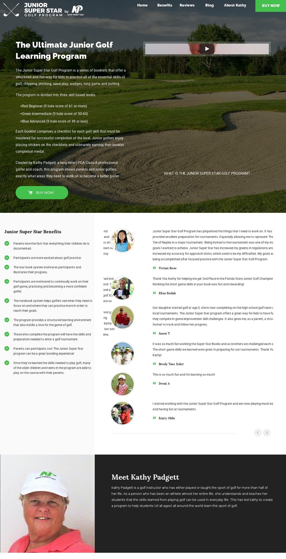 juniorsuperstargolf.com — Shopify storefront screenshot