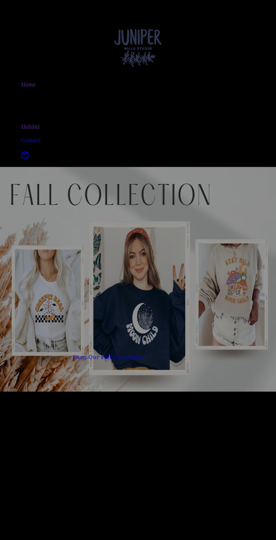 juniperhillsstudio.com shopify website screenshot