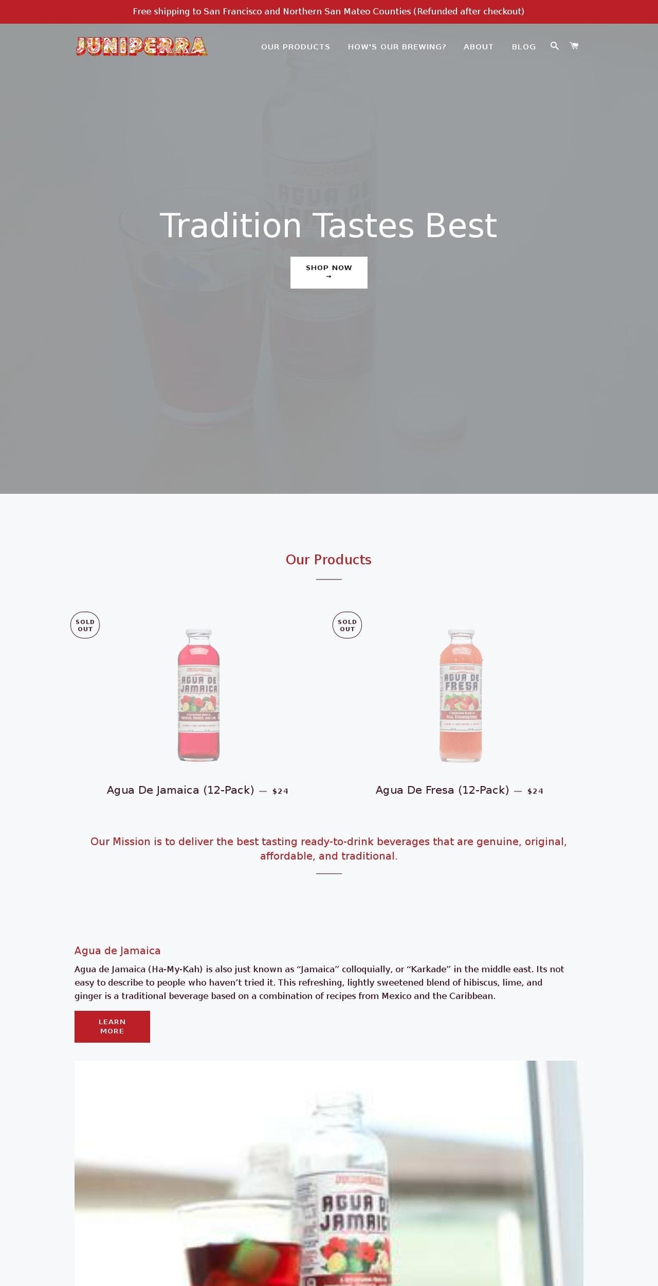 juniperra.com — Shopify storefront screenshot