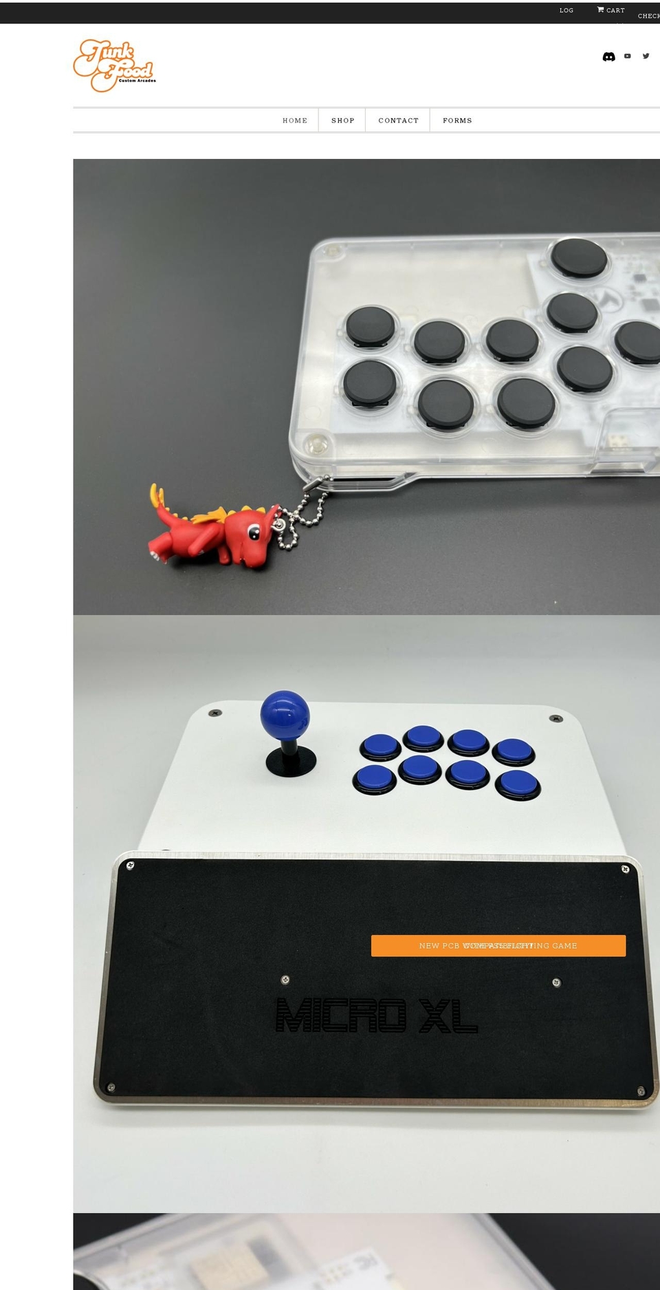 junkfoodarcades.com shopify website screenshot