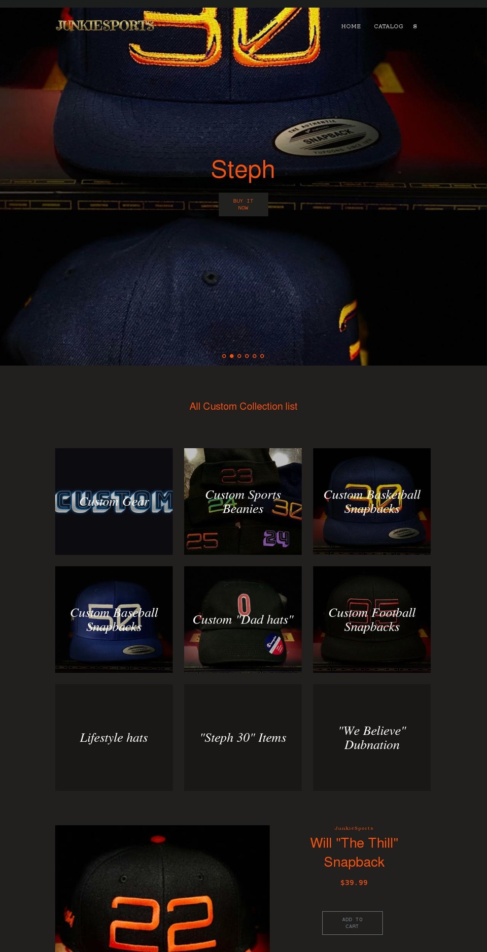 junkiesports.com shopify website screenshot