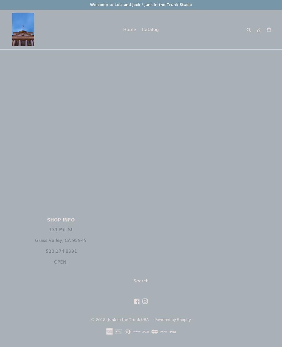junkinthetrunkgv.com — Shopify storefront screenshot