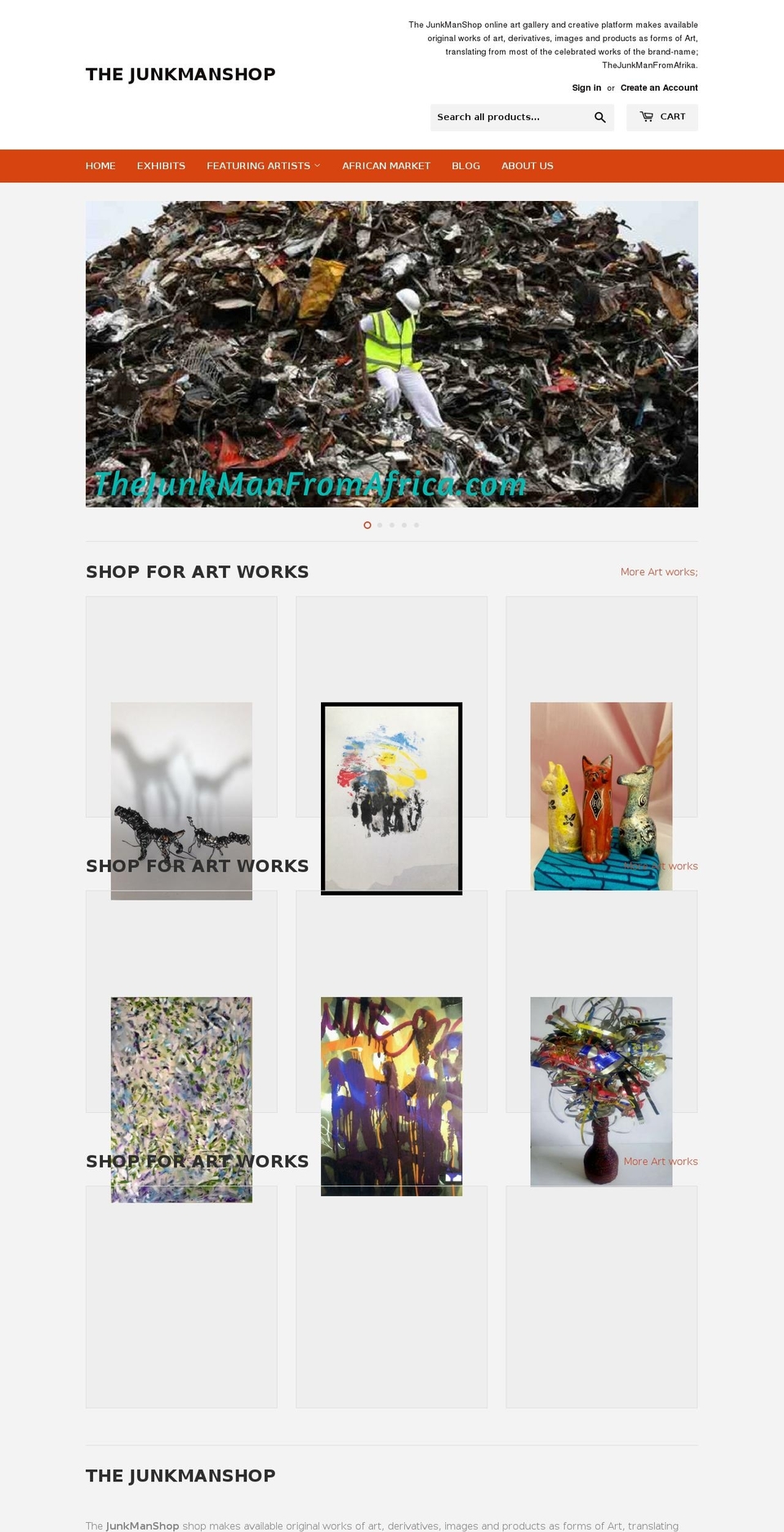 junkmanshop.com — Shopify storefront screenshot