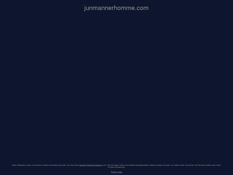 junmannerhomme.com — Shopify storefront screenshot