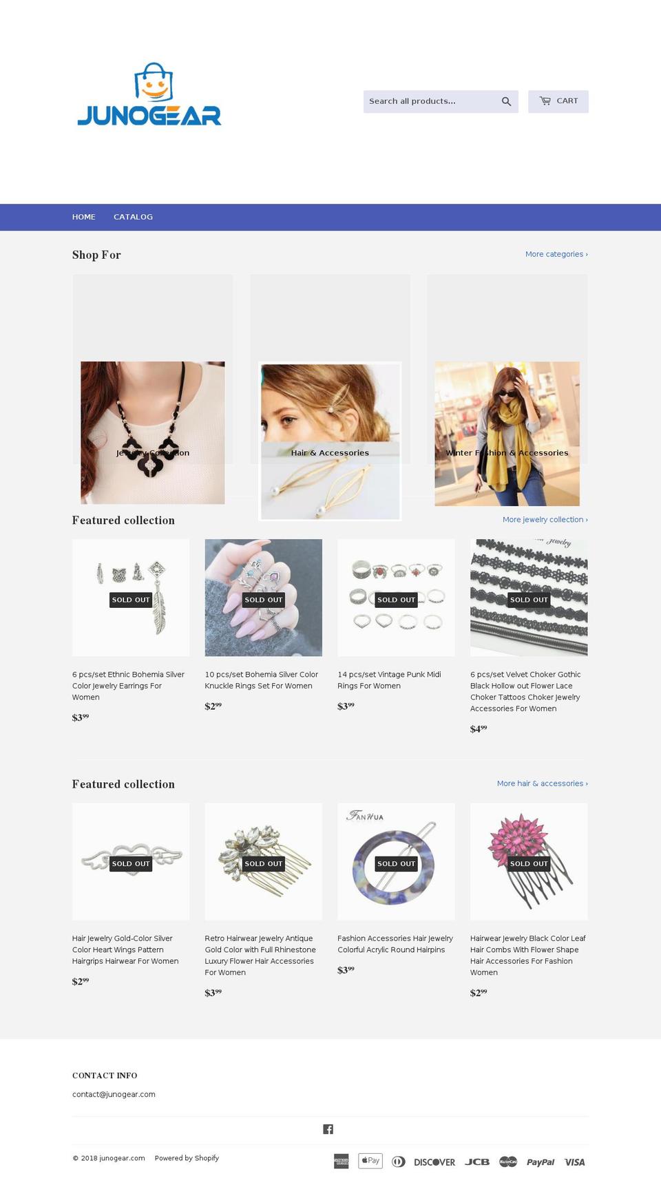 junogear.com — Shopify storefront screenshot