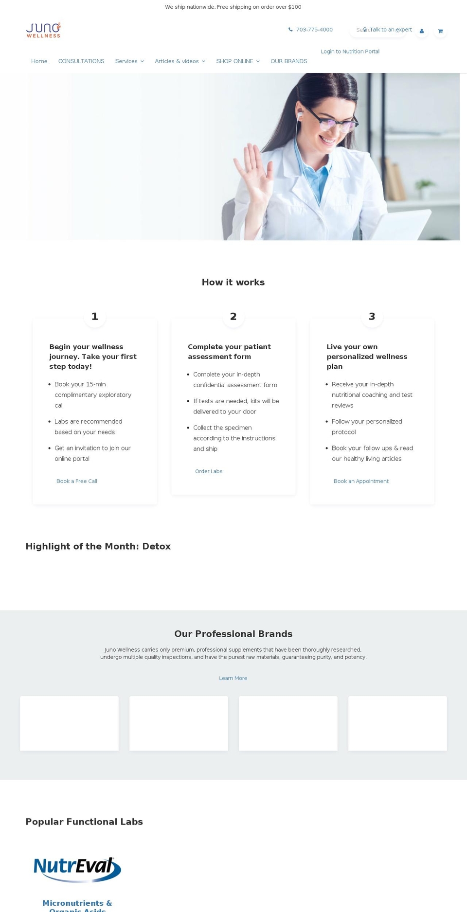 junowellness.com shopify website screenshot