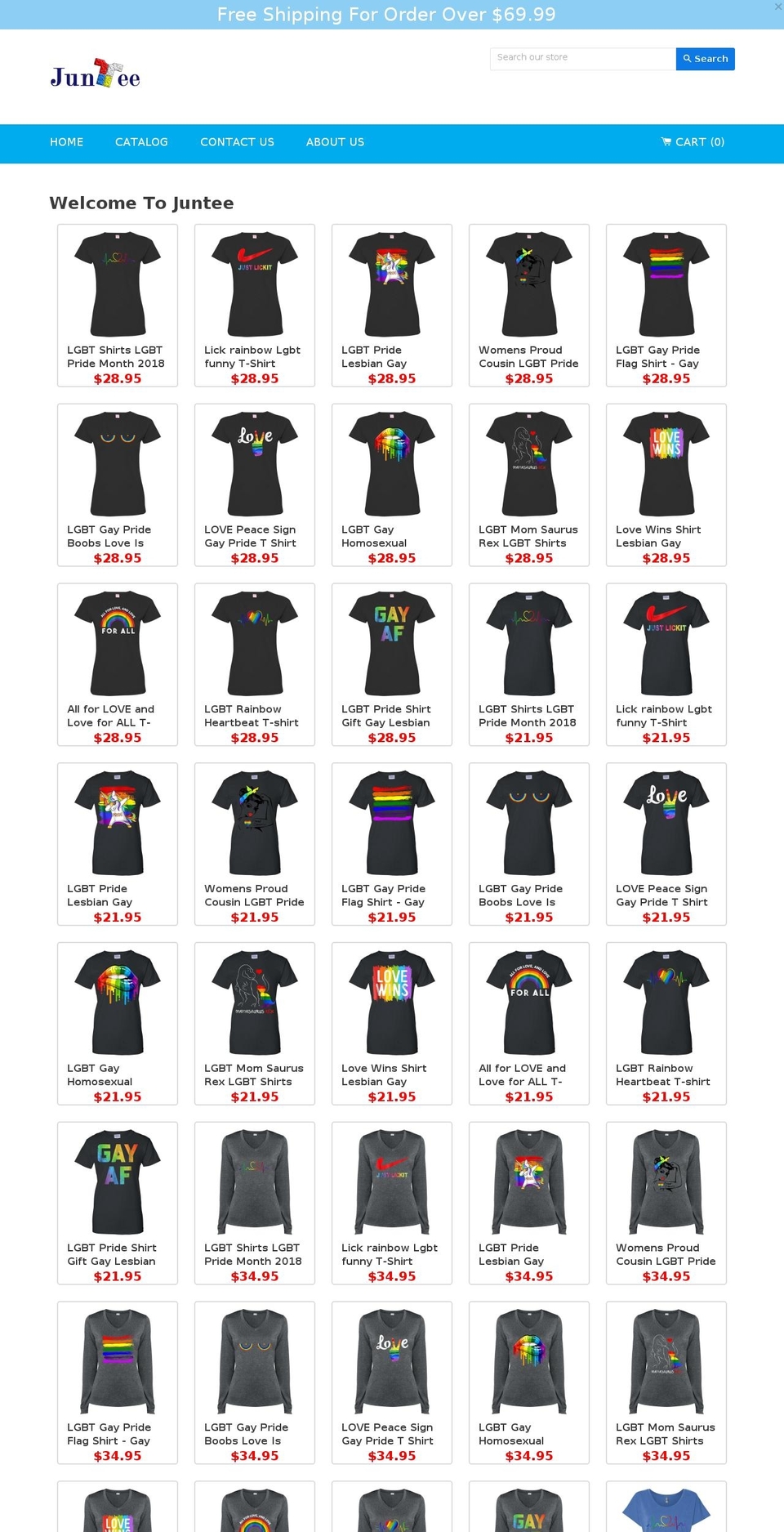 juntee.com shopify website screenshot