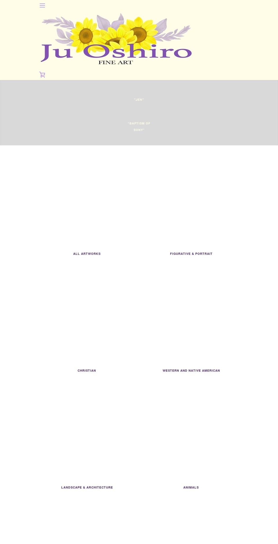 juoshiroart.com shopify website screenshot