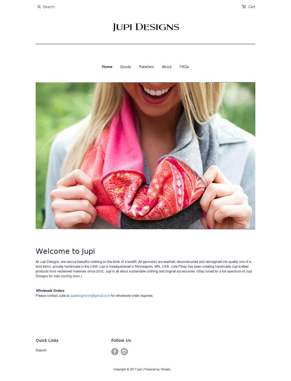 jupidesign.com shopify website screenshot