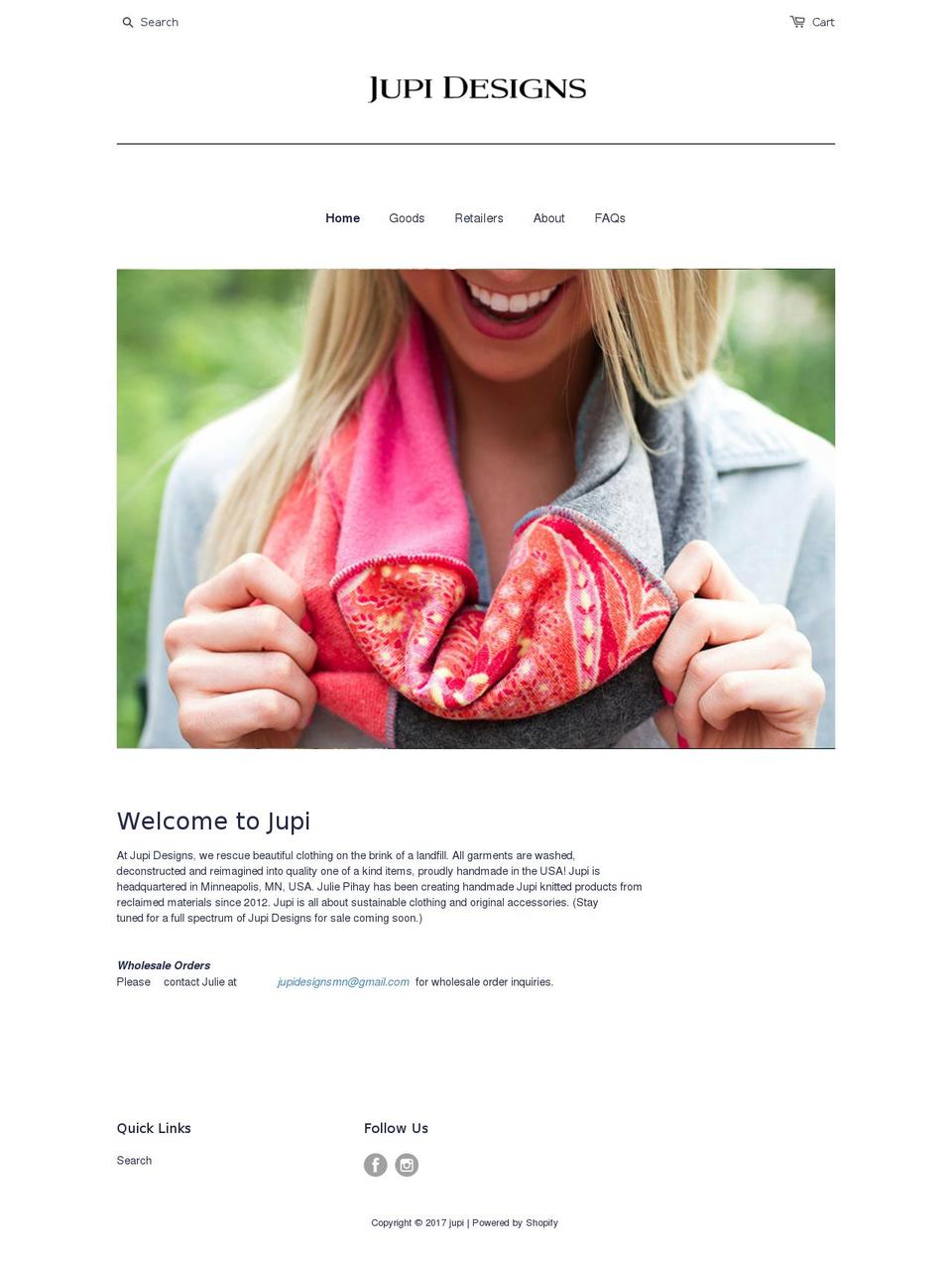 jupidesigns.com shopify website screenshot