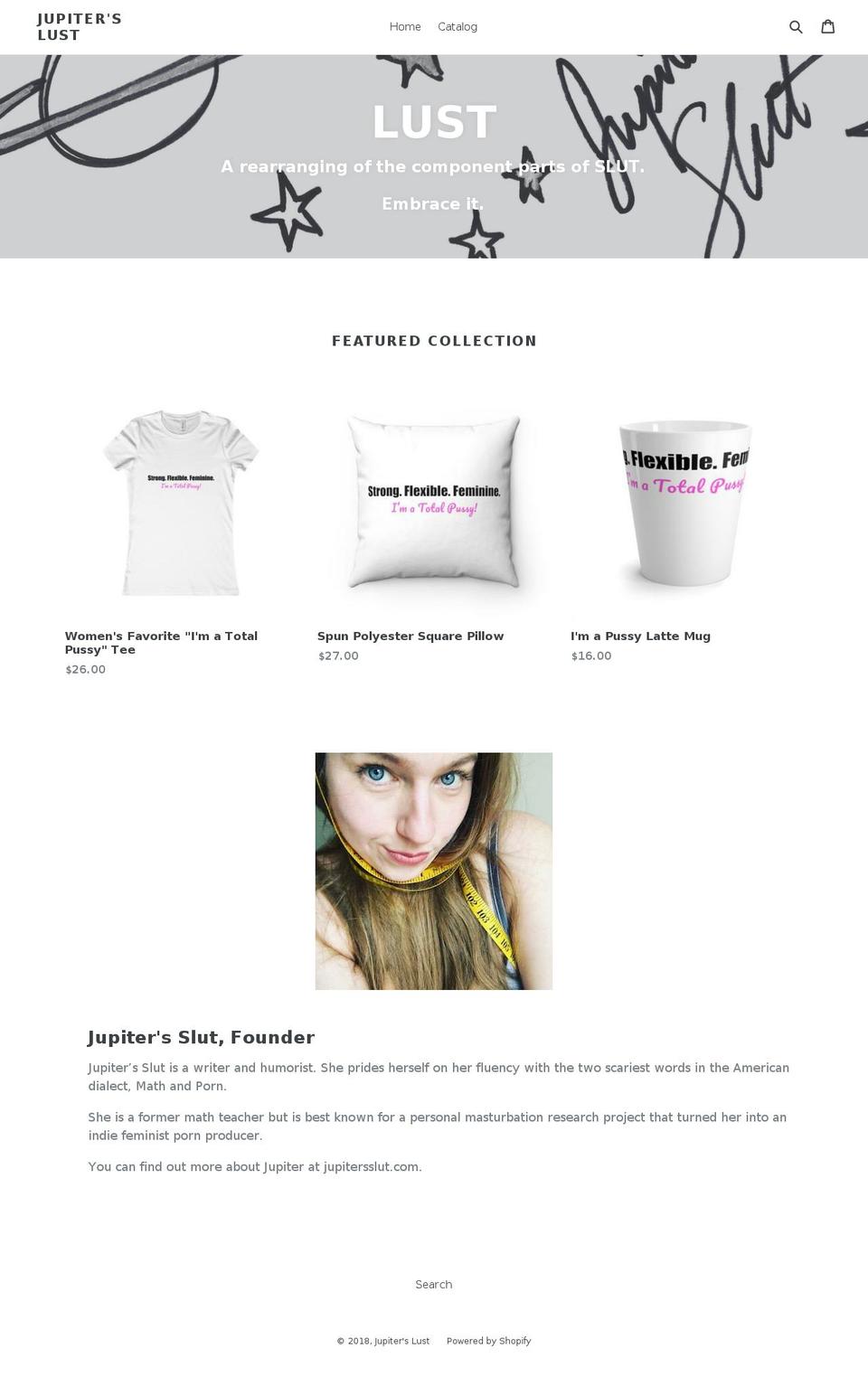 jupiterslust.com — Shopify storefront screenshot