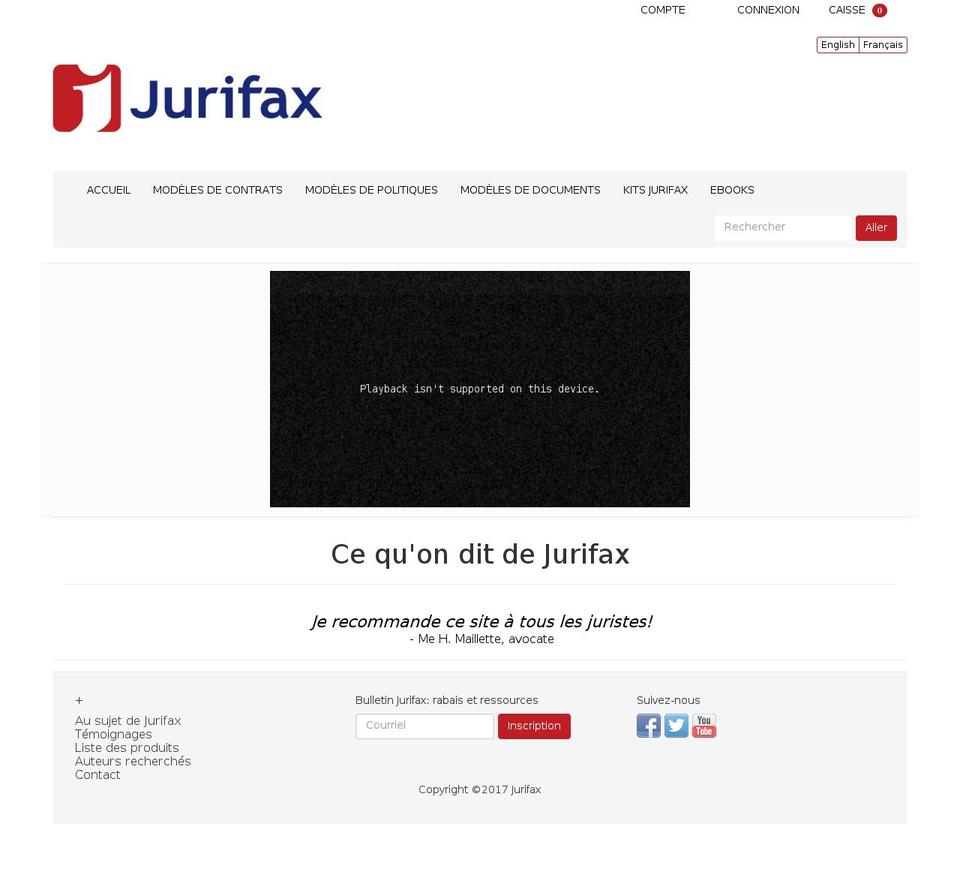 jurifax.com shopify website screenshot