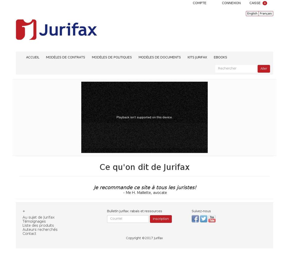 Thème Jurifax Shopify theme site example jurifax.org