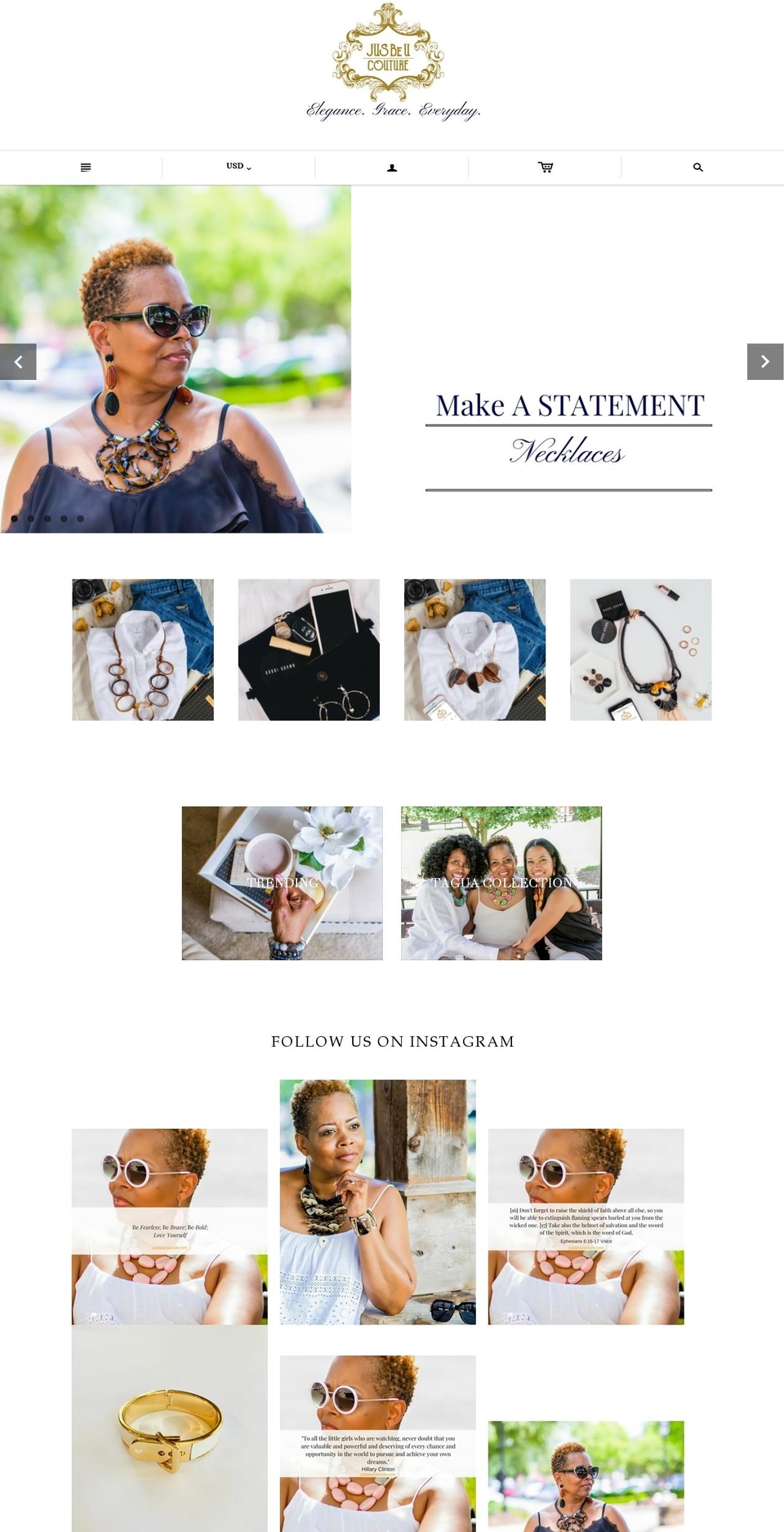 jusbeucouture.com shopify website screenshot