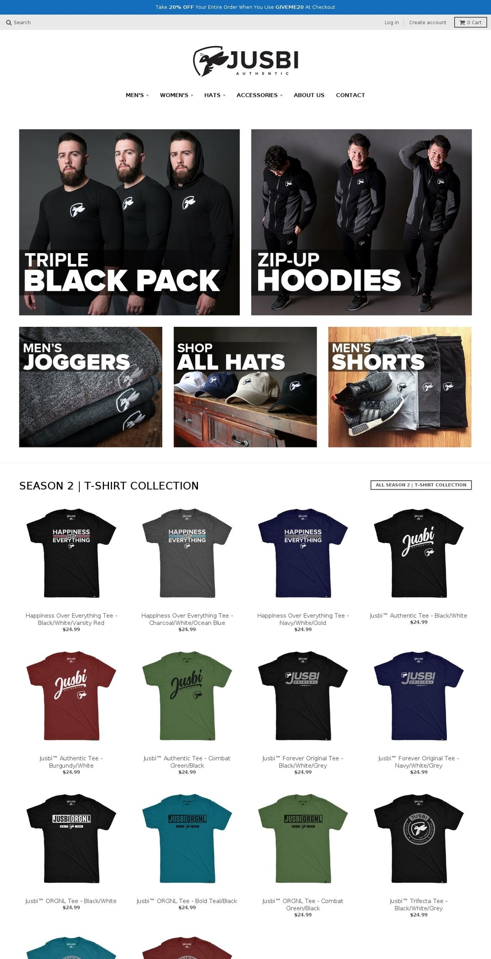 jusbiauthentic.com — Shopify storefront screenshot