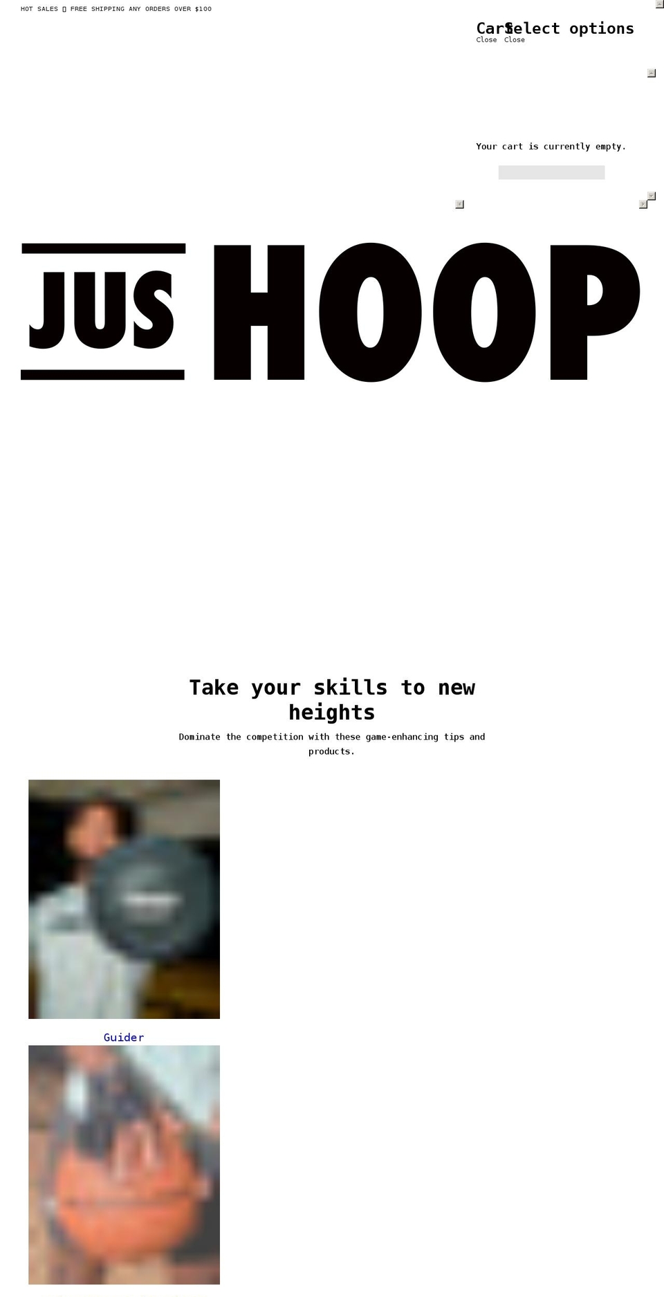 jushoop.com shopify website screenshot