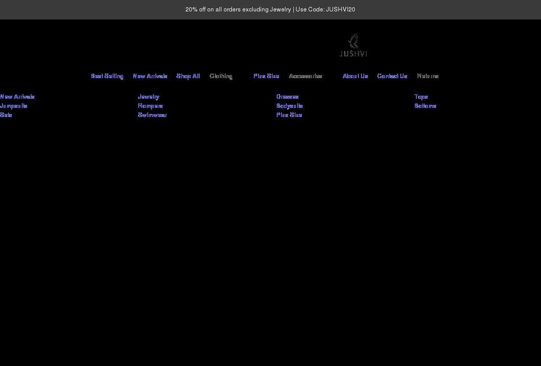 jushvi.com shopify website screenshot
