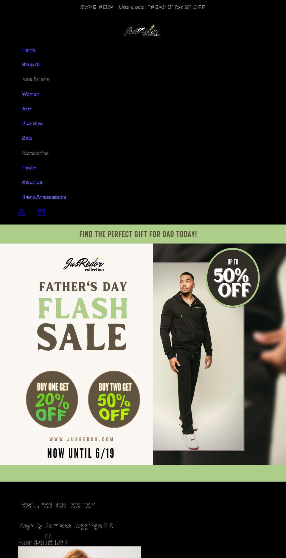 jusredor.com shopify website screenshot