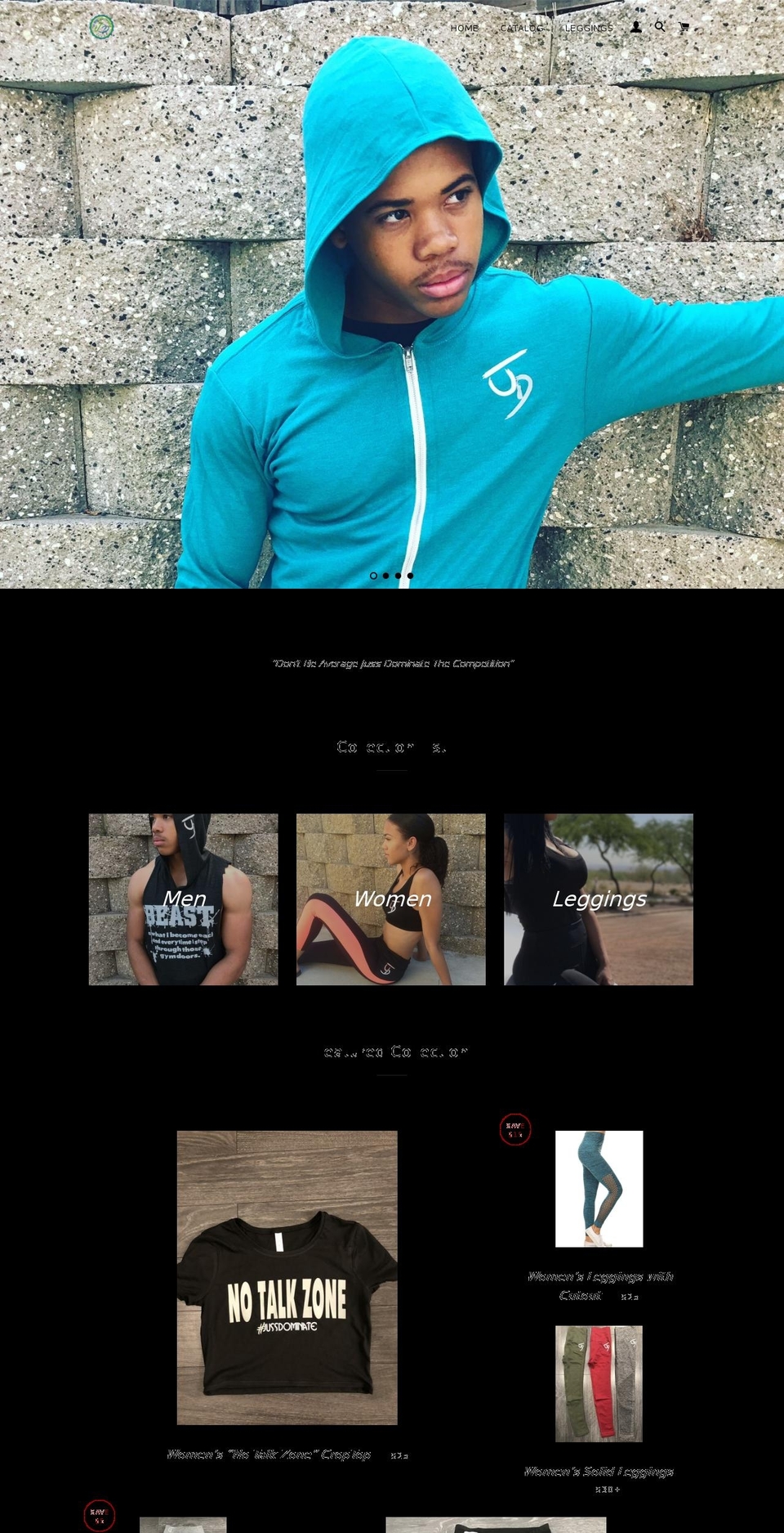 jussdominate.com shopify website screenshot