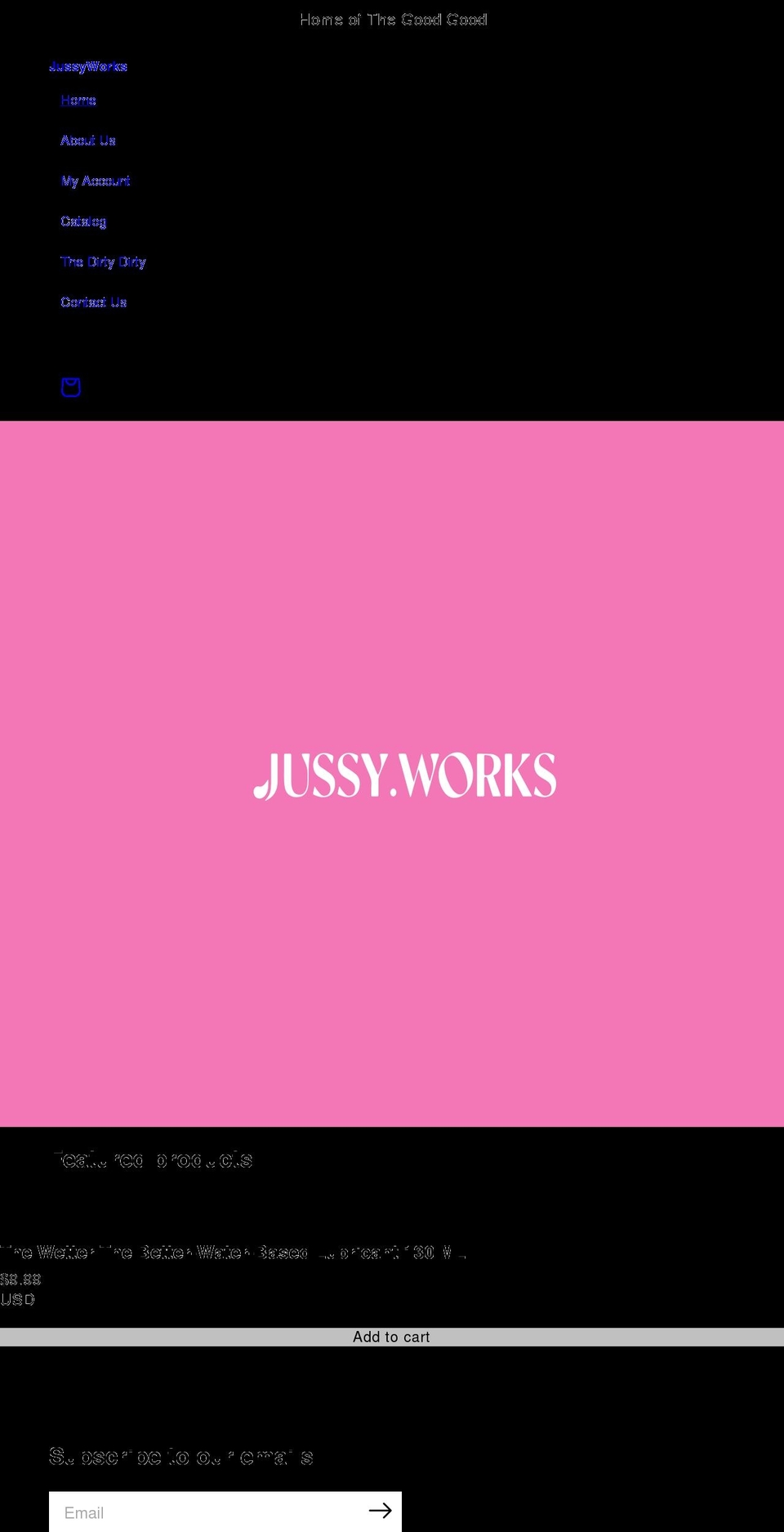 jussyworks.com shopify website screenshot