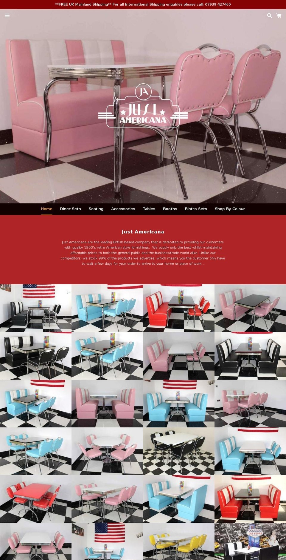 just-americana.com — Shopify storefront screenshot