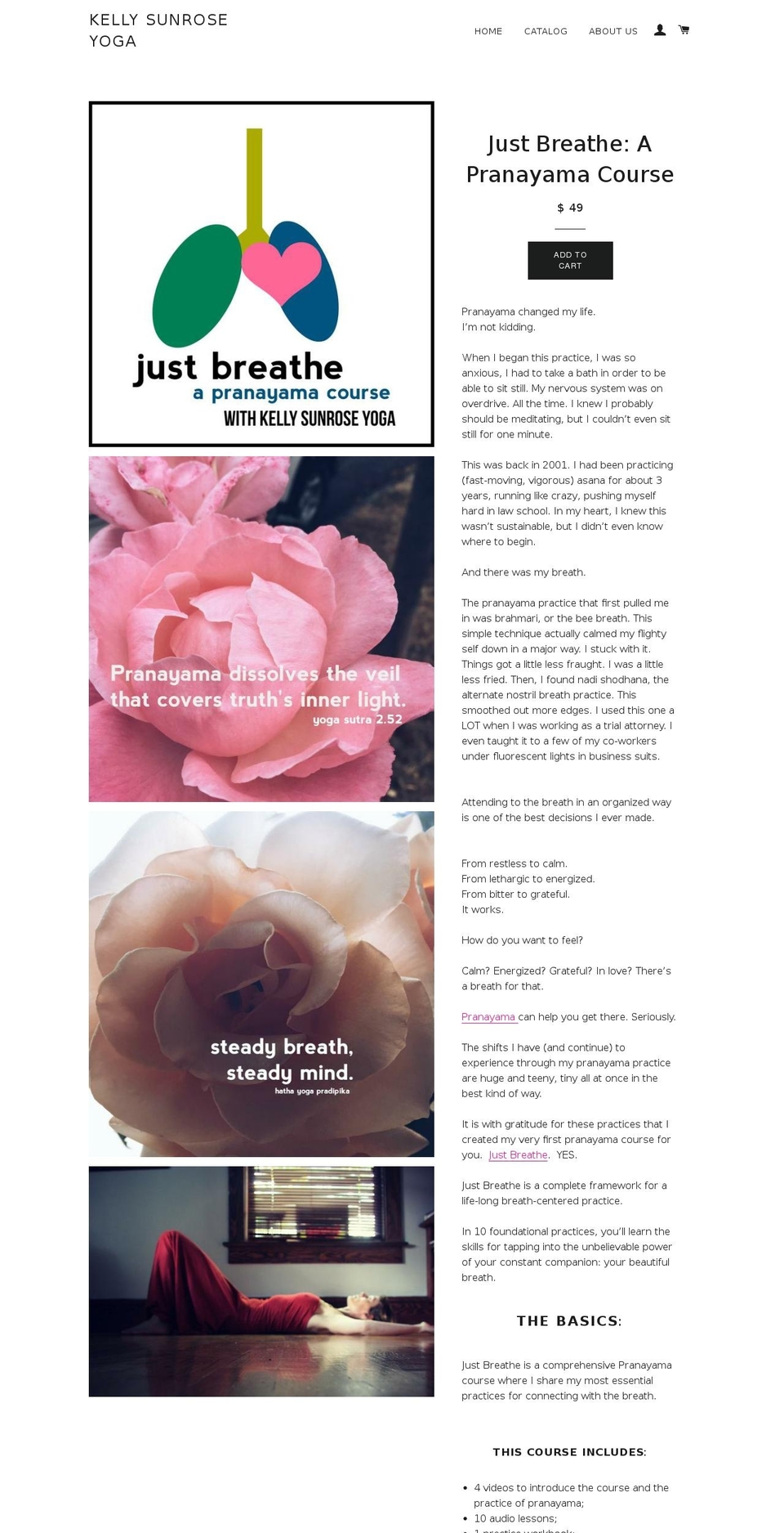 just-breathe-course.com — Shopify storefront screenshot