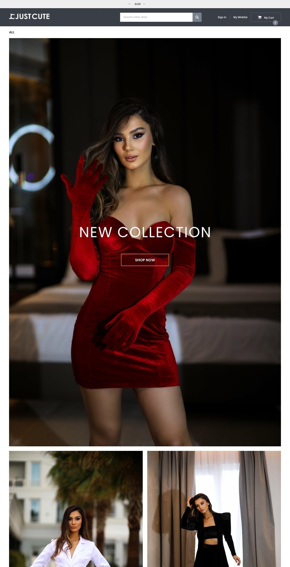 just-cute.com shopify website screenshot