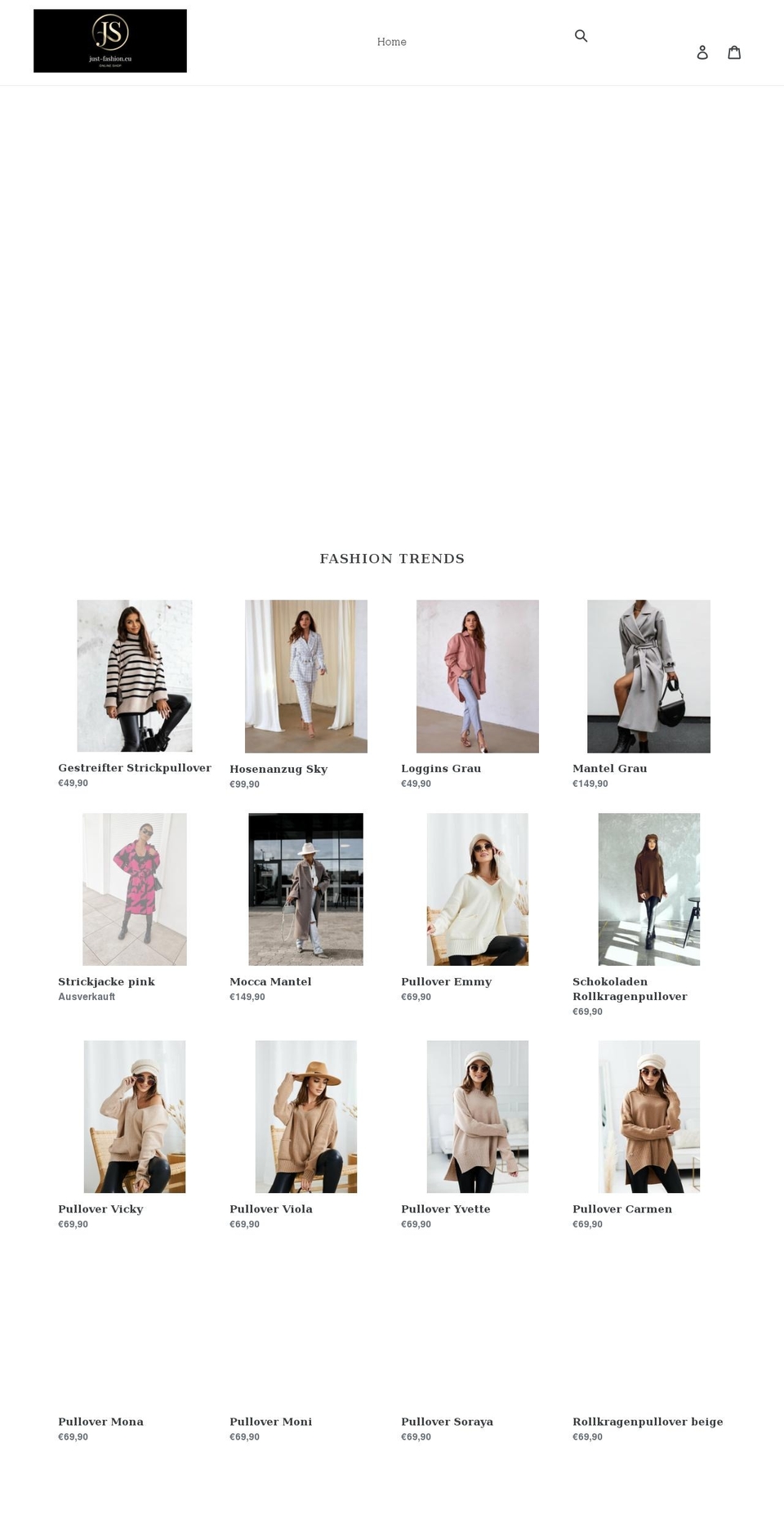 just-fashion.eu shopify website screenshot