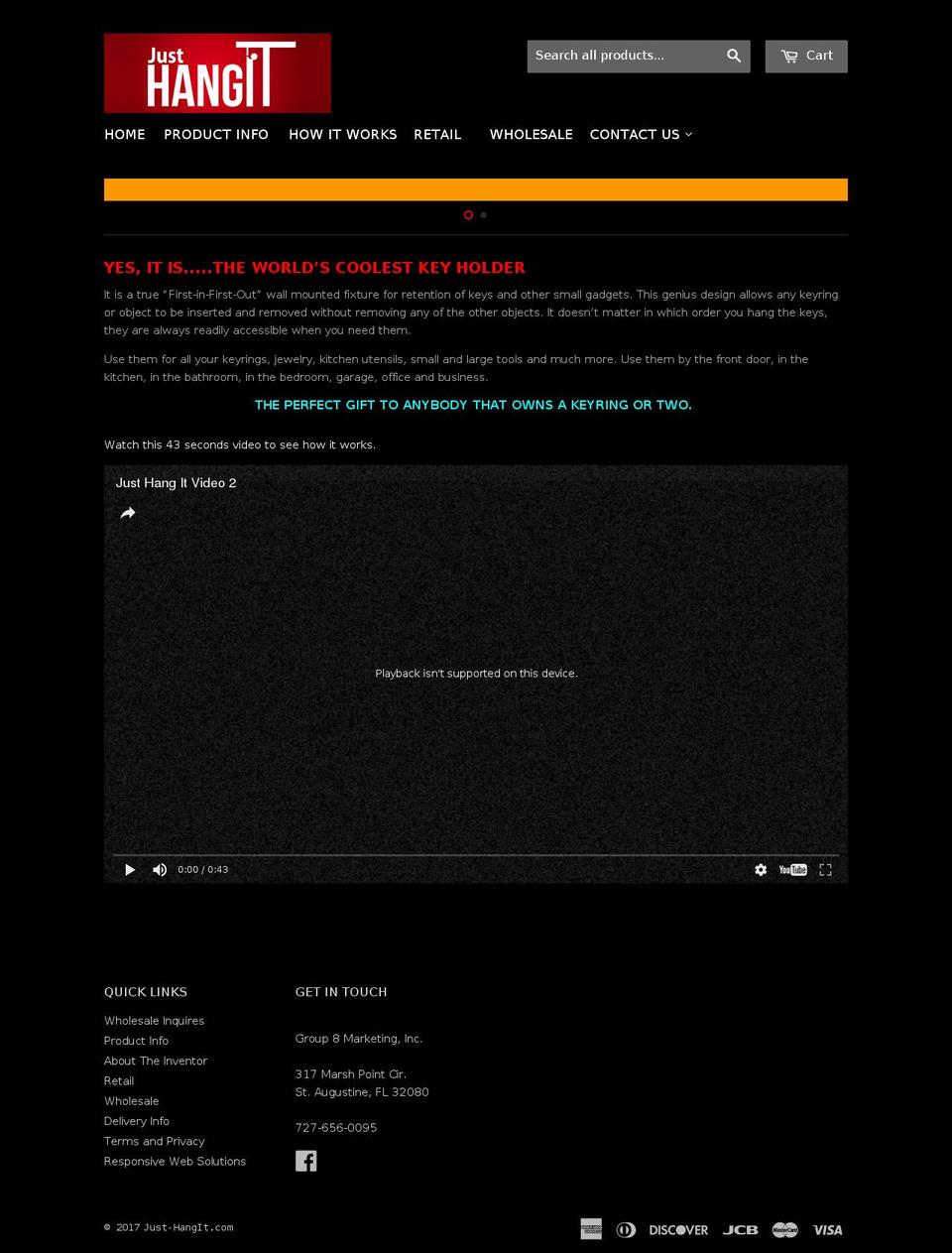 just-hangit.com shopify website screenshot
