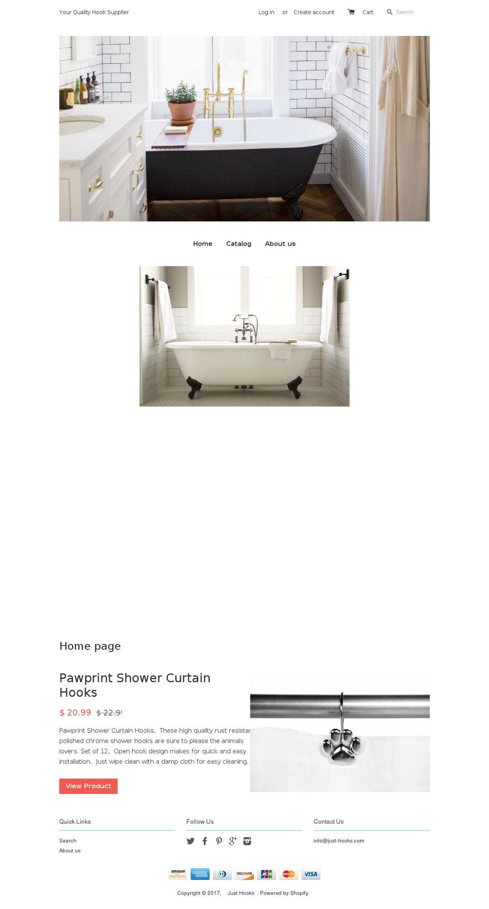 just-hooks.com shopify website screenshot