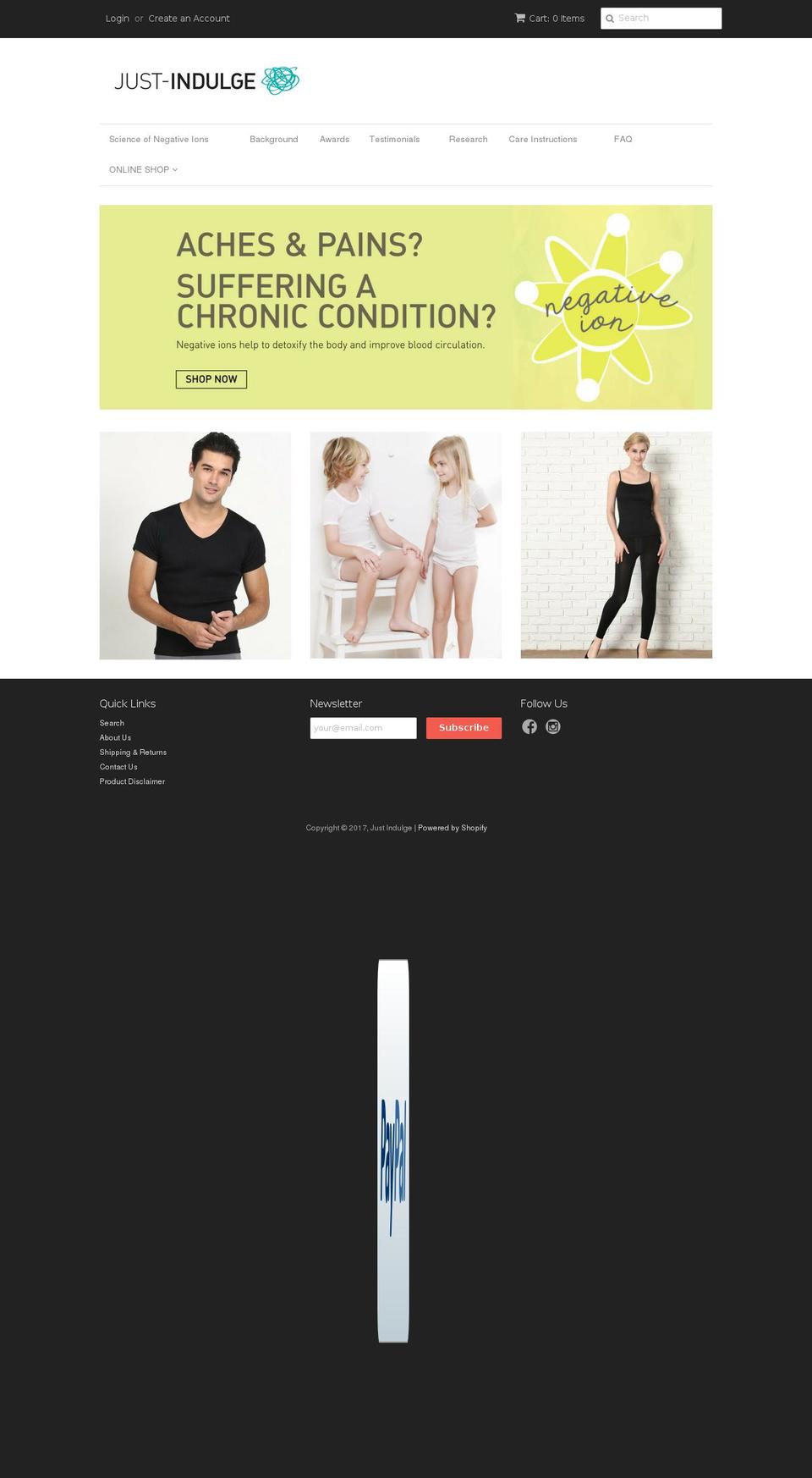 just-indulge.com shopify website screenshot