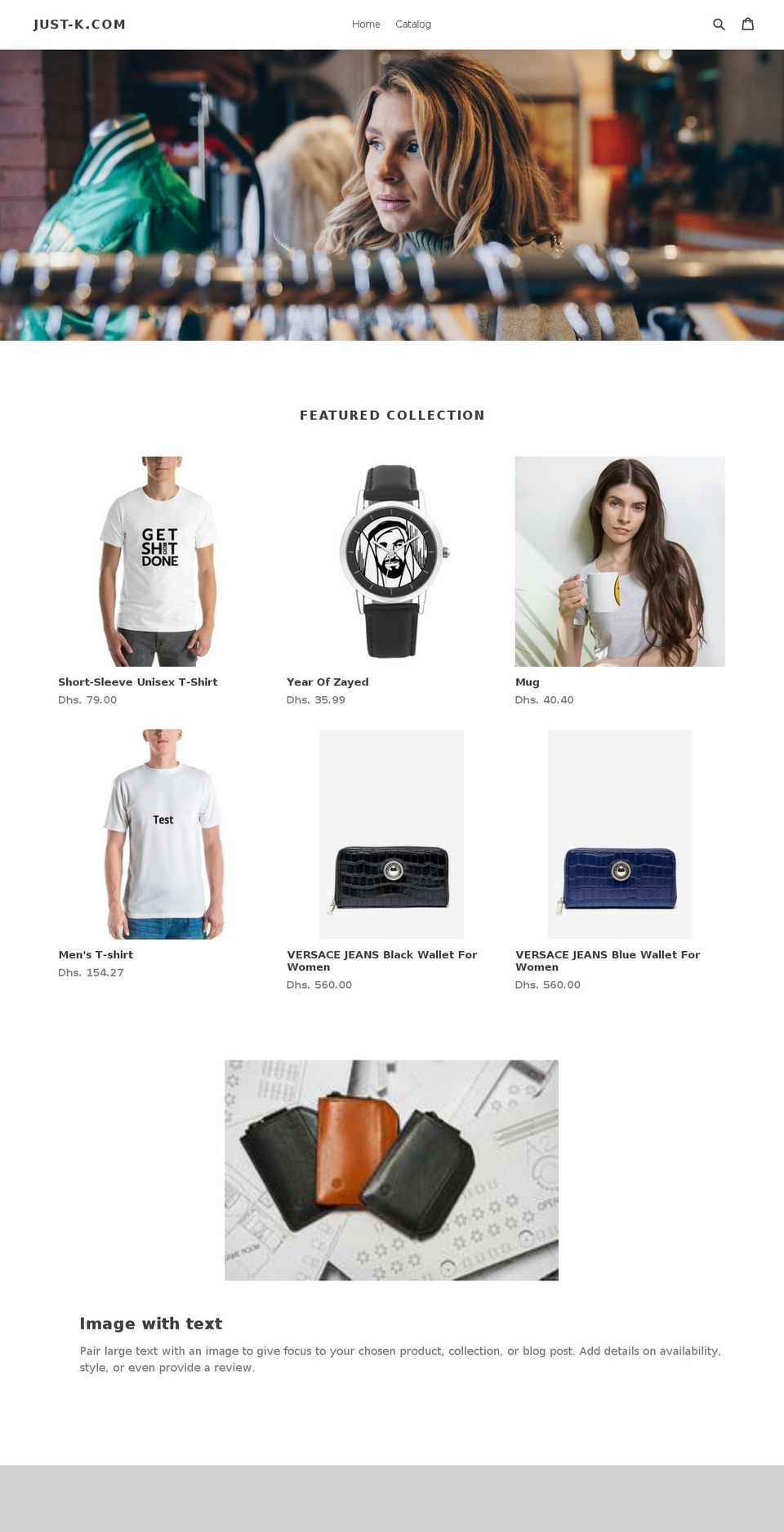 just-k.com — Shopify storefront screenshot