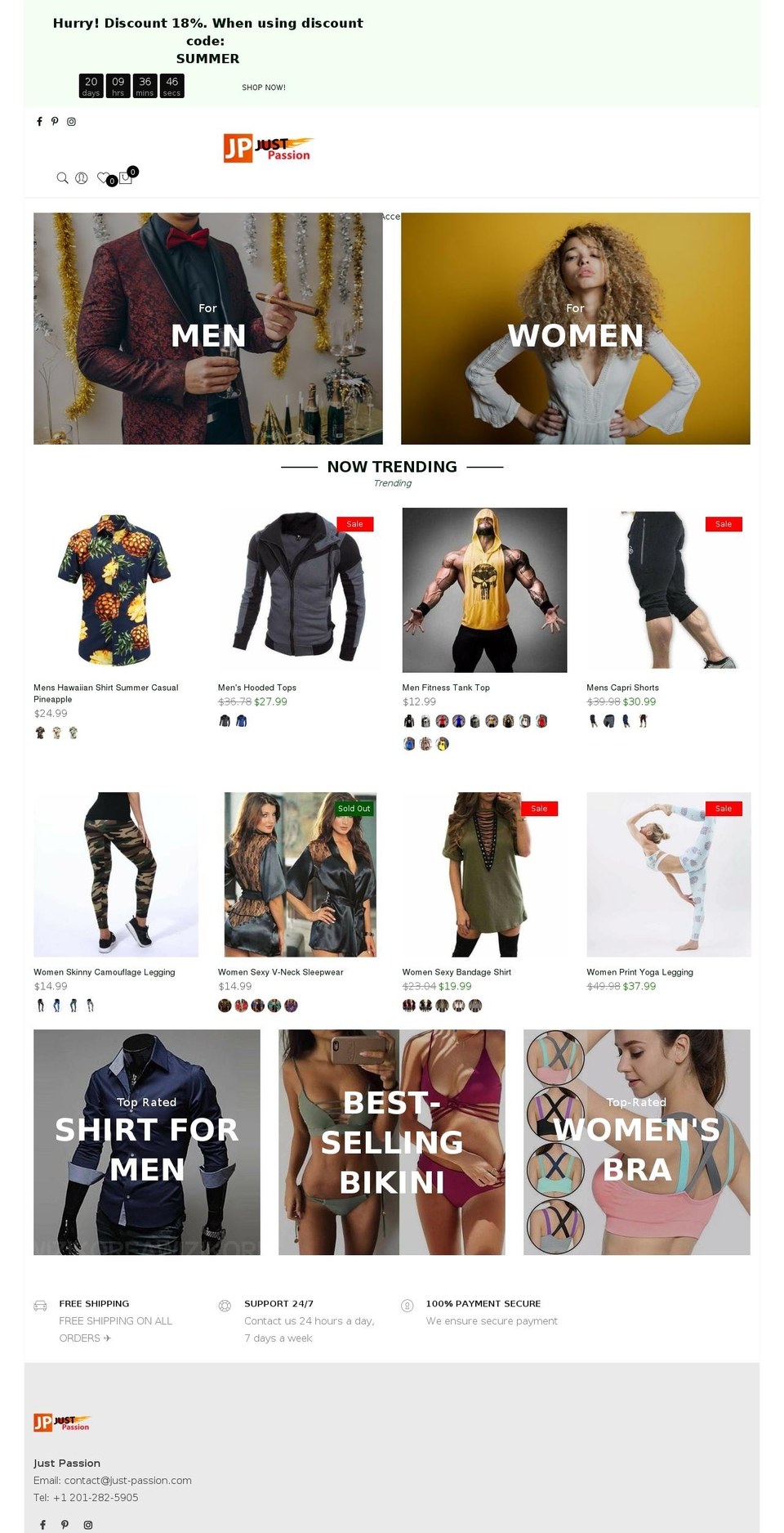 just-passion.com — Shopify storefront screenshot
