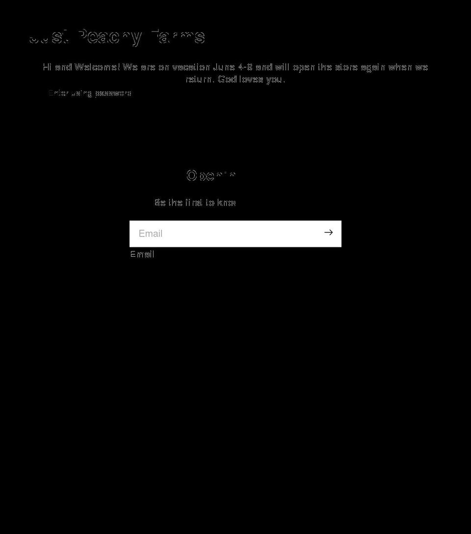 just-peachy-farms.myshopify.com shopify website screenshot