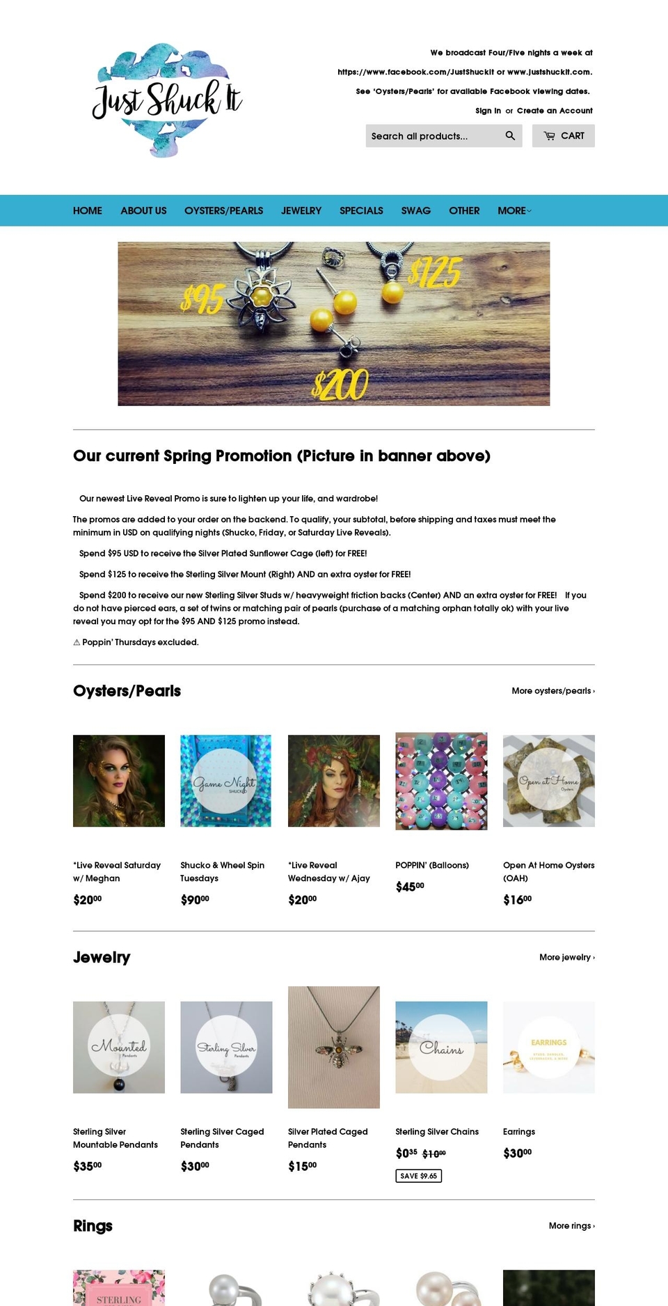 Just Shuck It™️, LLC Shopify theme site example just-shuck-it-llc-fl.com