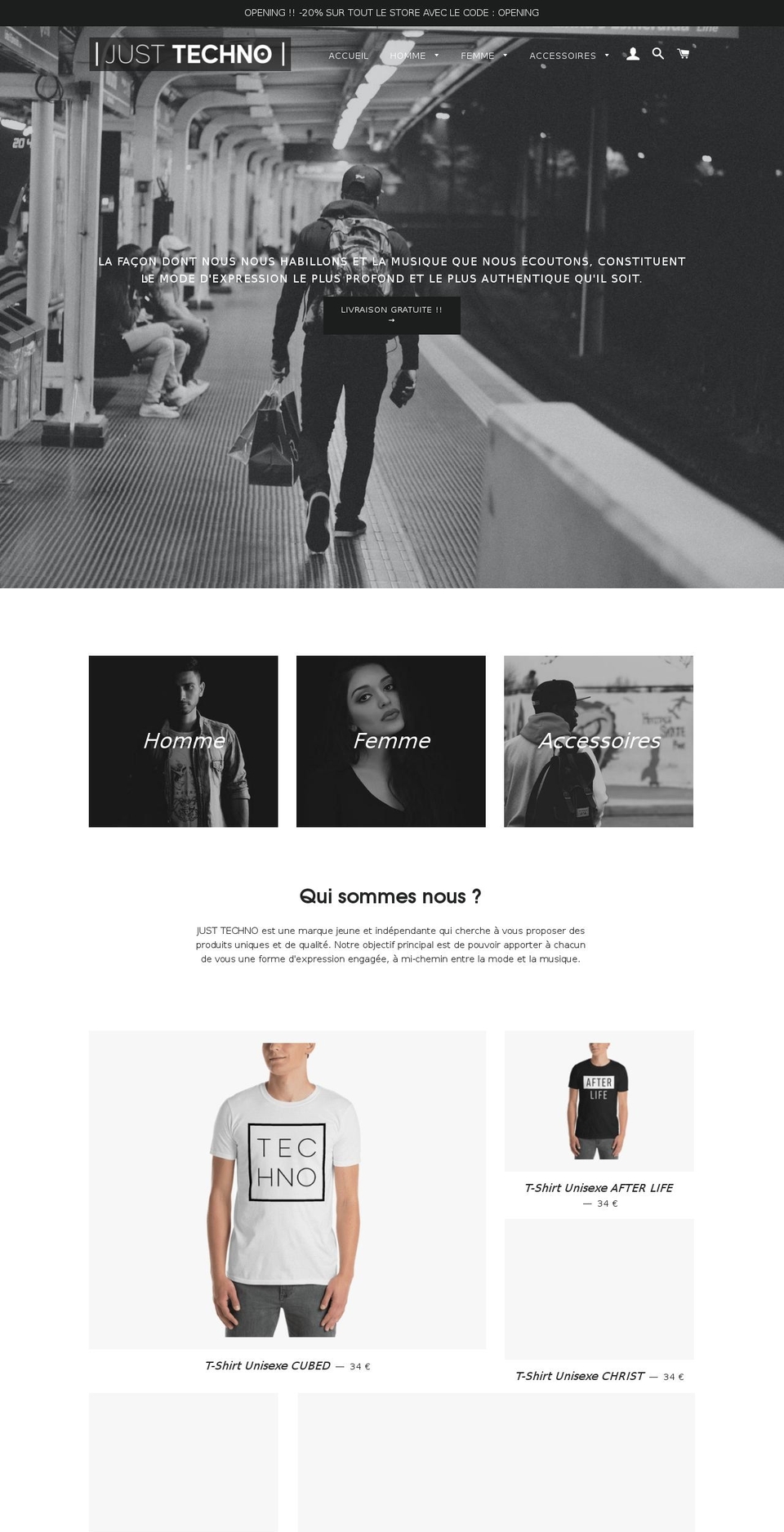 just-techno.com — Shopify storefront screenshot