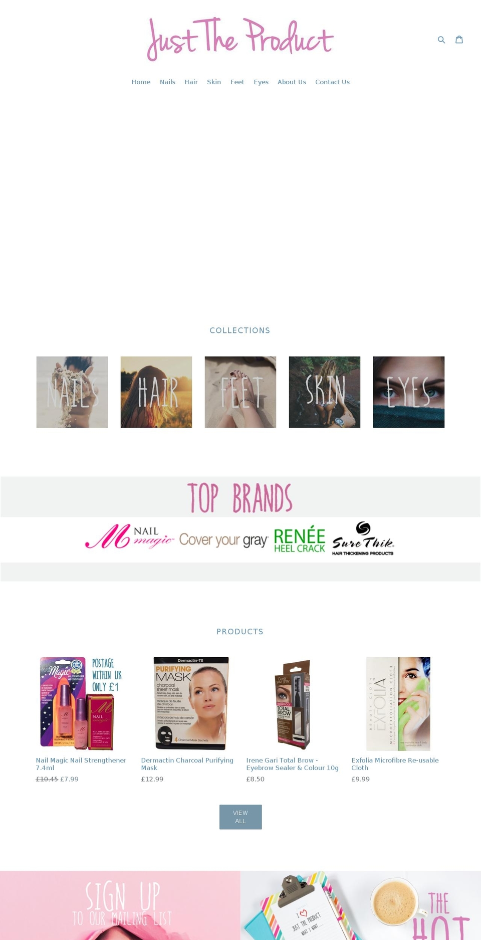 just-the-product.com — Shopify storefront screenshot