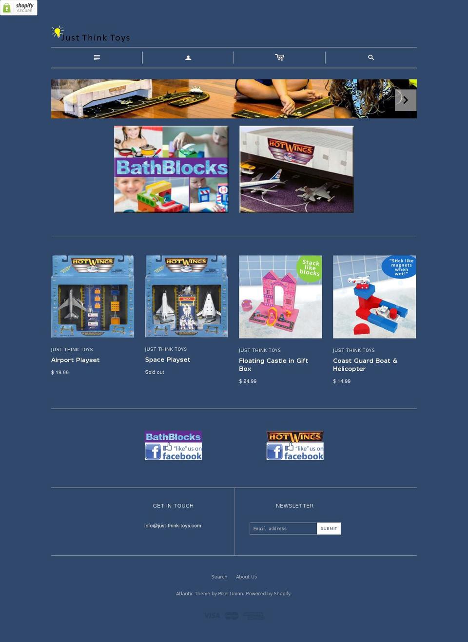 just-think-toys.com shopify website screenshot